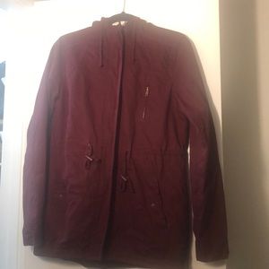 Burgundy anorak jacket